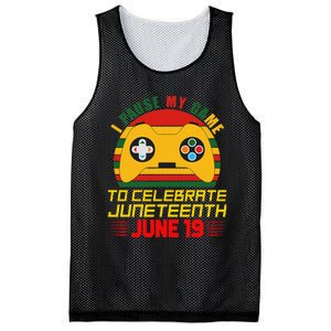 Juneteenth Gamer I Paused My Game To Celebrate Juneteeth Mesh Reversible Basketball Jersey Tank