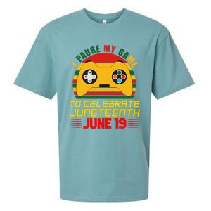 Juneteenth Gamer I Paused My Game To Celebrate Juneteeth Sueded Cloud Jersey T-Shirt