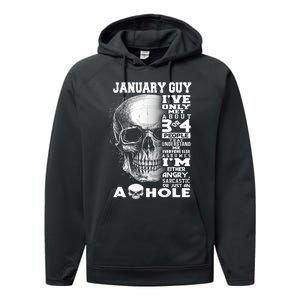 January Guy IVe Only Met About 3 Or 4 People Performance Fleece Hoodie