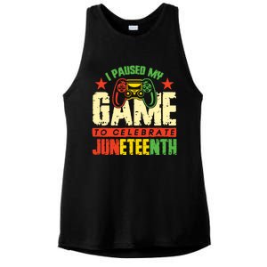 Juneteenth Gamer I Paused My Game To Celebrate Juneteenth Gift Ladies PosiCharge Tri-Blend Wicking Tank