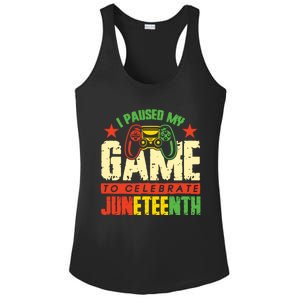 Juneteenth Gamer I Paused My Game To Celebrate Juneteenth Gift Ladies PosiCharge Competitor Racerback Tank