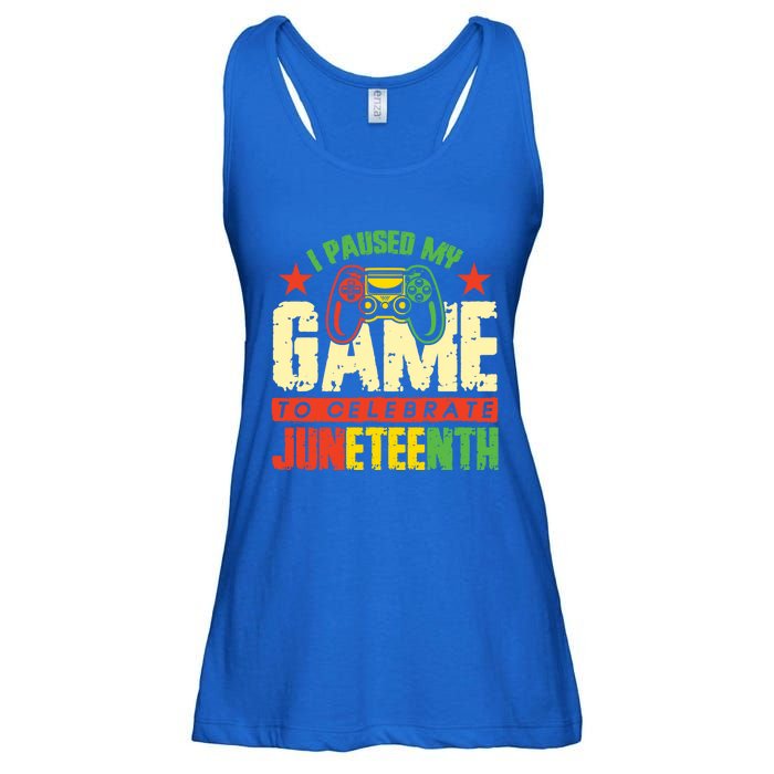 Juneteenth Gamer I Paused My Game To Celebrate Juneteenth Gift Ladies Essential Flowy Tank