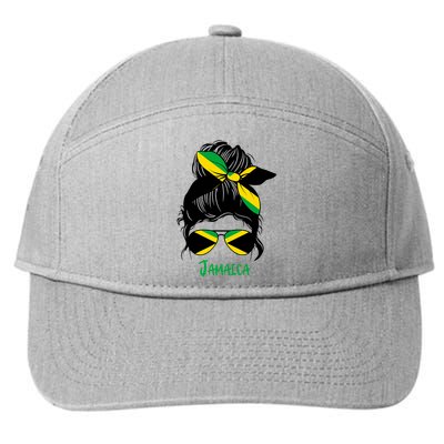 Jamaican Girl Jamaica Girl Jamaica Woman Flag 7-Panel Snapback Hat