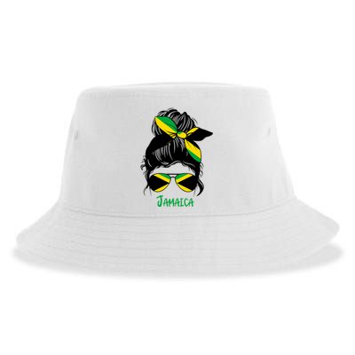 Jamaican Girl Jamaica Girl Jamaica Woman Flag Sustainable Bucket Hat