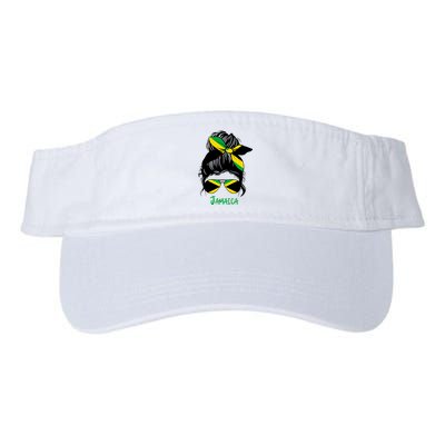 Jamaican Girl Jamaica Girl Jamaica Woman Flag Valucap Bio-Washed Visor