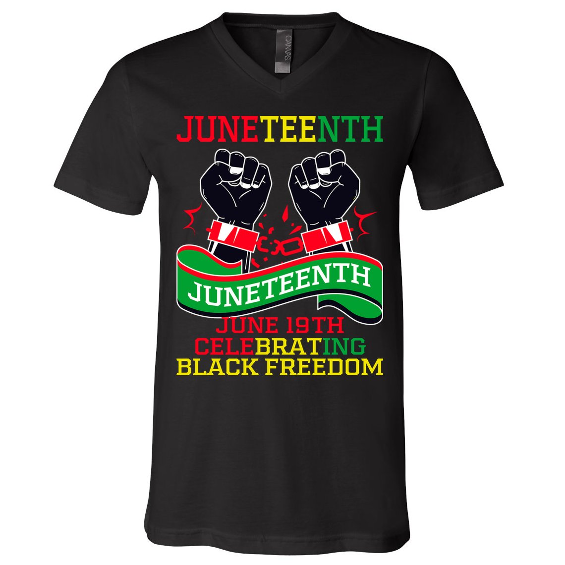 Juneteenth Gift Juneteenth Independence Day, Juneteenth Celebrating Black Freedo V-Neck T-Shirt