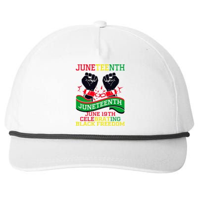 Juneteenth Gift Juneteenth Independence Day, Juneteenth Celebrating Black Freedo Snapback Five-Panel Rope Hat