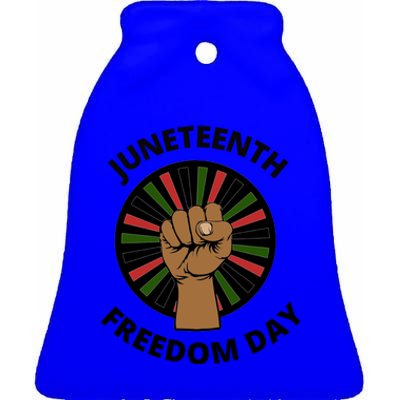 Juneteenth Gift Ceramic Bell Ornament