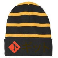 Japanese Git Striped Beanie with Solid Band