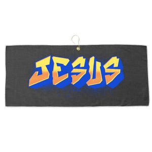 Jesus Graffiti Logo Large Microfiber Waffle Golf Towel