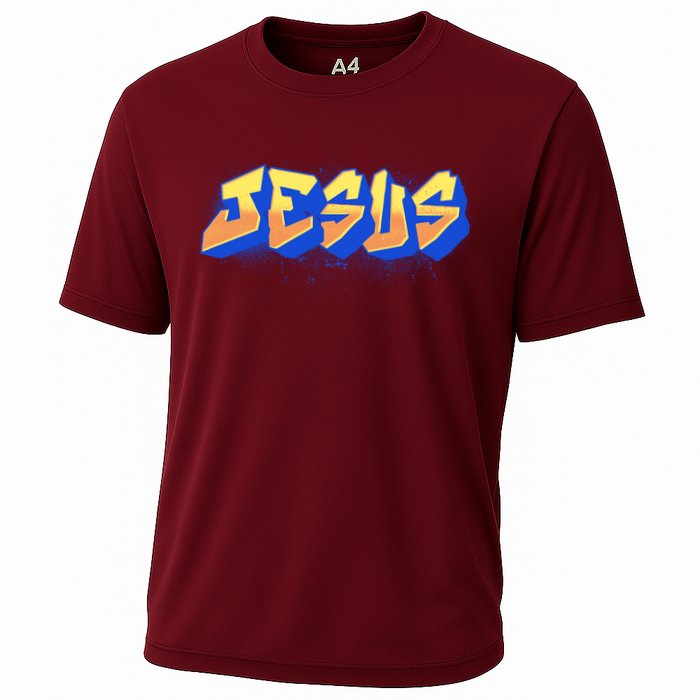Jesus Graffiti Logo Cooling Performance Crew T-Shirt