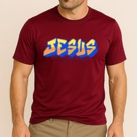 Jesus Graffiti Logo Cooling Performance Crew T-Shirt