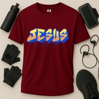Jesus Graffiti Logo Cooling Performance Crew T-Shirt