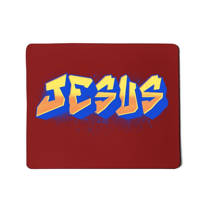 Jesus Graffiti Logo Mousepad