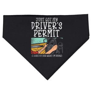 Just Got My Drivers License Permit New Driver Student Driver USA-Made Doggie Bandana