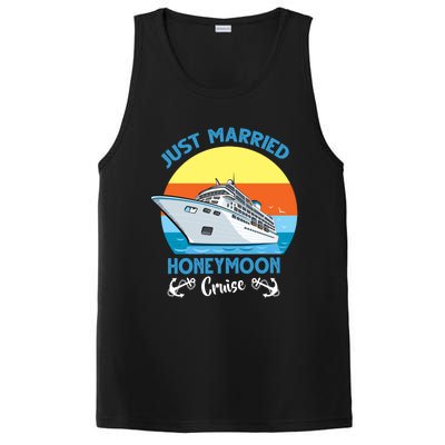 Just Got Married Honeymoon Cruise Couple Matching Gift PosiCharge Competitor Tank