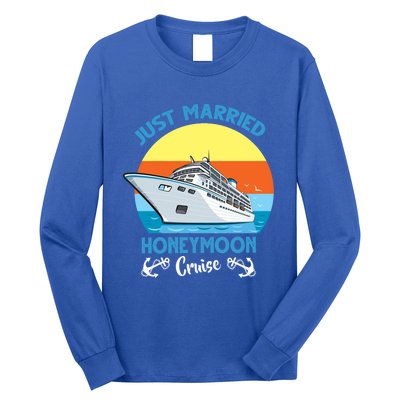 Just Got Married Honeymoon Cruise Couple Matching Gift Long Sleeve Shirt