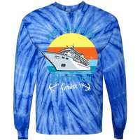 Just Got Married Honeymoon Cruise Couple Matching Gift Tie-Dye Long Sleeve Shirt