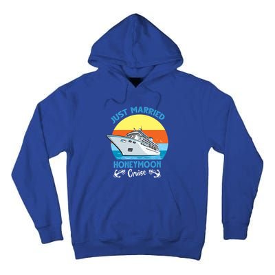 Just Got Married Honeymoon Cruise Couple Matching Gift Tall Hoodie