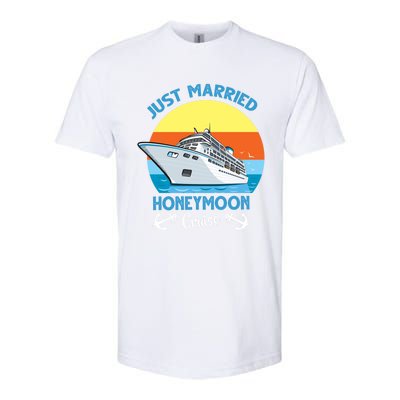 Just Got Married Honeymoon Cruise Couple Matching Gift Softstyle CVC T-Shirt