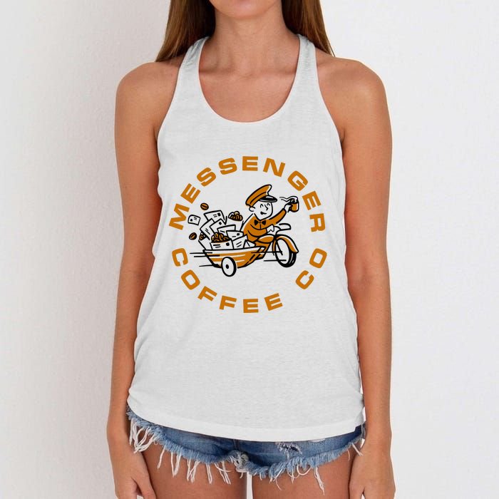 Joe Gatto Messenger Coffee Co Women's Knotted Racerback Tank