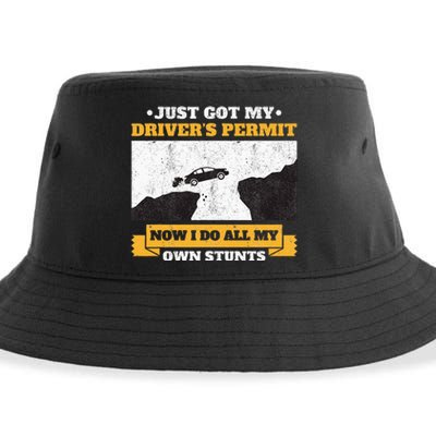 Just Got My Drivers Permit License Stunts New N Driver Sustainable Bucket Hat