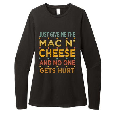 Just Give Me The Mac And Cheese Thanksgiving Christmas Funny Womens CVC Long Sleeve Shirt