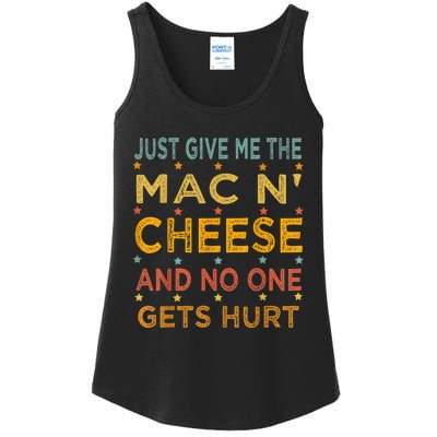 Just Give Me The Mac And Cheese Thanksgiving Christmas Funny Ladies Essential Tank