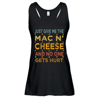 Just Give Me The Mac And Cheese Thanksgiving Christmas Funny Ladies Essential Flowy Tank