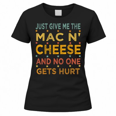 Just Give Me The Mac And Cheese Thanksgiving Christmas Funny Women's T-Shirt