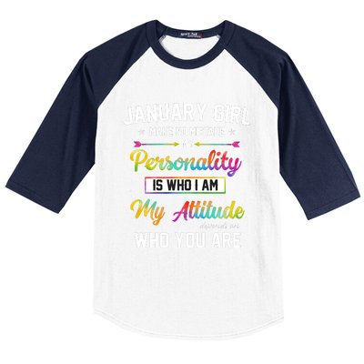 January Girl Makes No Mistake Birthday For January Girl Baseball Sleeve Shirt