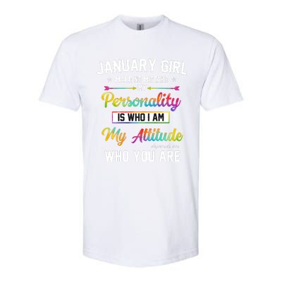 January Girl Makes No Mistake Birthday For January Girl Softstyle CVC T-Shirt