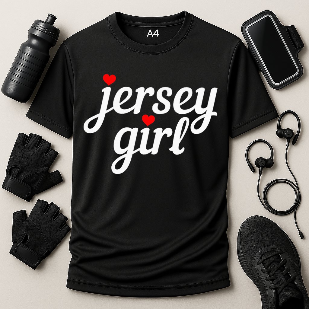 Jersey Girl New Jersey Heart Funny Cute New Jersey Pride Cooling Performance Crew T-Shirt
