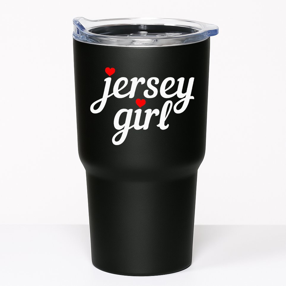 Jersey Girl New Jersey Heart Funny Cute New Jersey Pride Tumbler