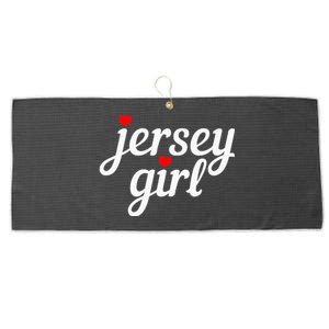 Jersey Girl New Jersey Heart Funny Cute New Jersey Pride Large Microfiber Waffle Golf Towel