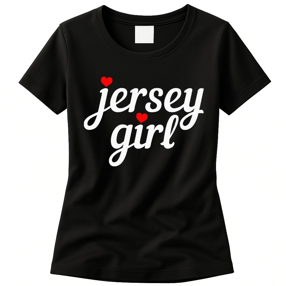 Jersey Girl New Jersey Heart Funny Cute New Jersey Pride Womens T-Shirt
