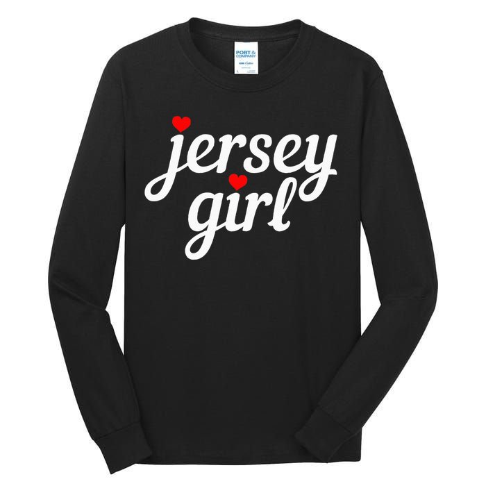 Jersey Girl New Jersey Heart Tall Long Sleeve T-Shirt