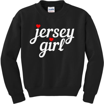 Jersey Girl New Jersey Heart Kids Sweatshirt