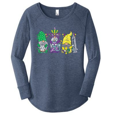 Jester Gnomes Nurse Funny Mardi Gras Women's Perfect Tri Tunic Long Sleeve Shirt