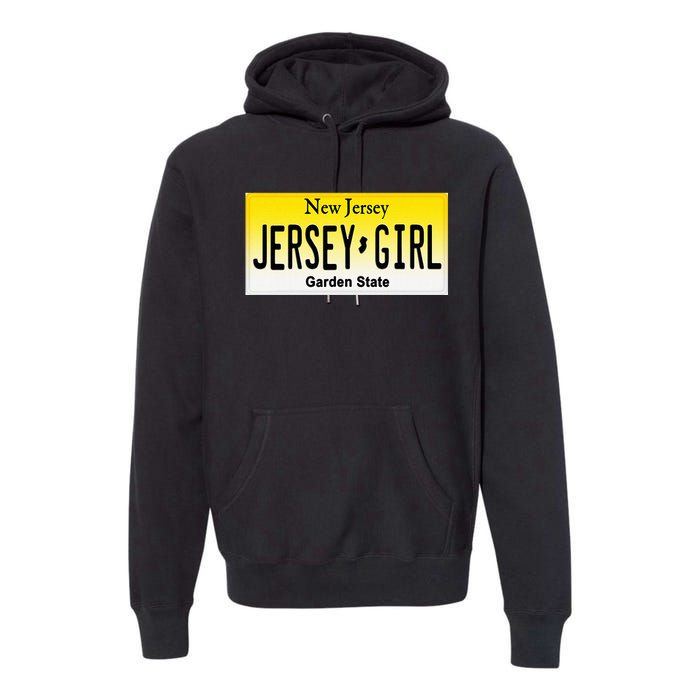 Jersey Girl New Jersey License Plate Premium Hoodie