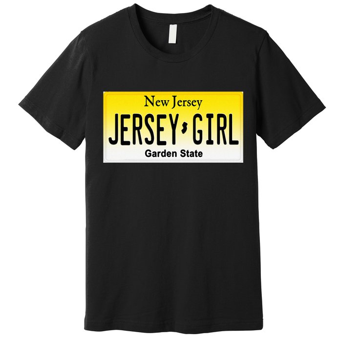 Jersey Girl New Jersey License Plate Premium T-Shirt