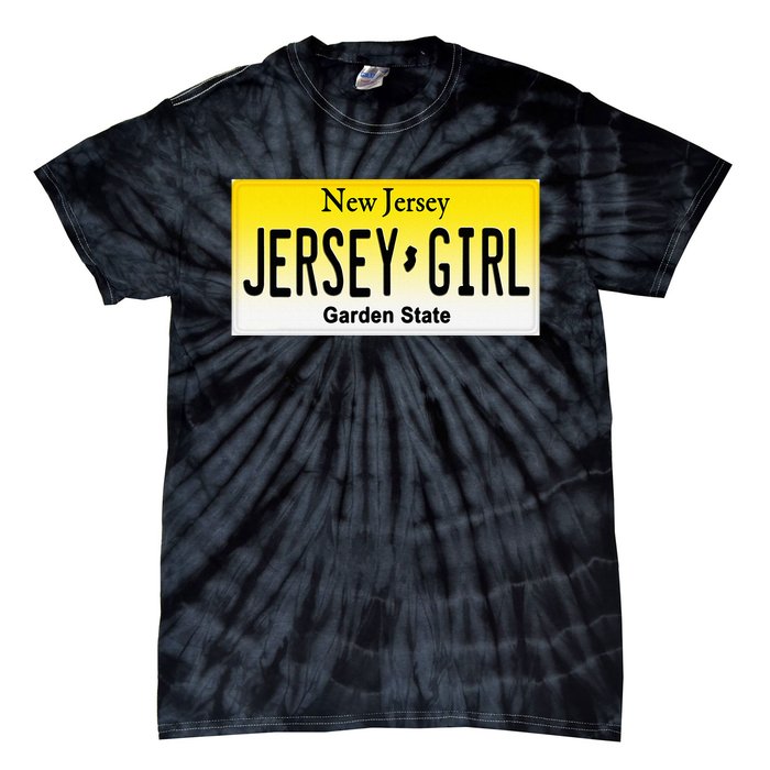 Jersey Girl New Jersey License Plate Tie-Dye T-Shirt