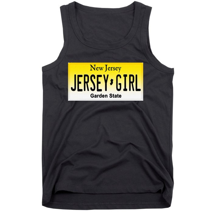 Jersey Girl New Jersey License Plate Tank Top