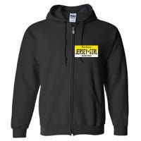 Jersey Girl New Jersey License Plate Full Zip Hoodie