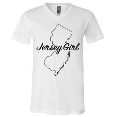 Jersey Girl New Jersey V-Neck T-Shirt