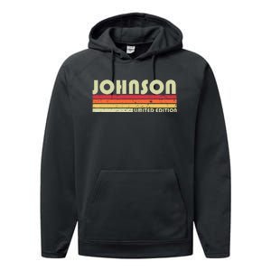 Johnson Gift Name Personalized Performance Fleece Hoodie