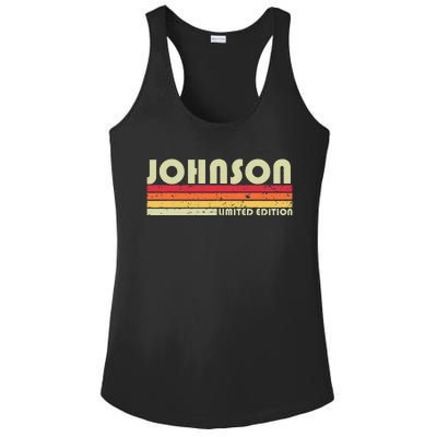 Johnson Gift Name Personalized Ladies PosiCharge Competitor Racerback Tank