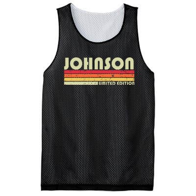 Johnson Gift Name Personalized Mesh Reversible Basketball Jersey Tank