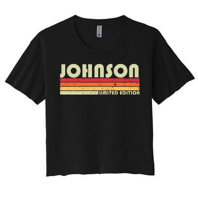 Johnson Gift Name Personalized Women's Crop Top Tee