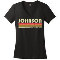 Johnson Gift Name Personalized Women's V-Neck T-Shirt